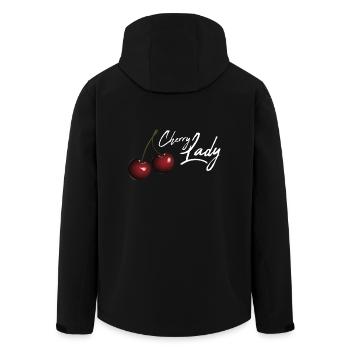 Cherry Lady / Geschenk Idee - Recycelte Männer Softshell-Jacke von Stanley/Stella - Schwarz - Hinten - AI Model Male 185 light (185cm)