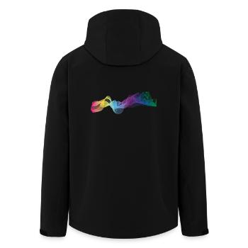 onde couleur - Veste softshell homme en polyester recyclé Stanley/Stella - noir - Dos - AI Model Male 185 light (185cm)