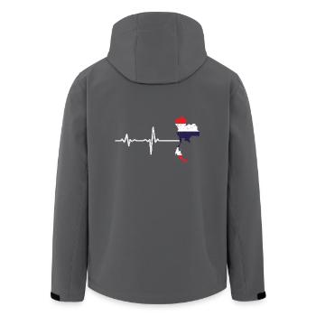Heartbeat Thailand Geschenk - Recycelte Männer Softshell-Jacke von Stanley/Stella - Schwarz - Hinten - AI Model Male 185 light (185cm)