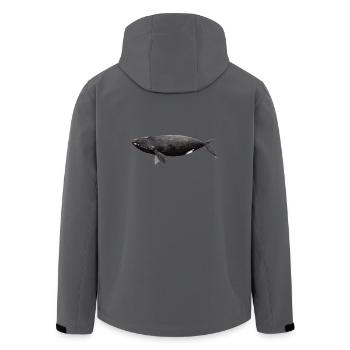baleine - Balaena glacialis - baleine noire - Veste softshell homme en polyester recyclé Stanley/Stella - noir - Dos - AI Model Male 185 light (185cm)