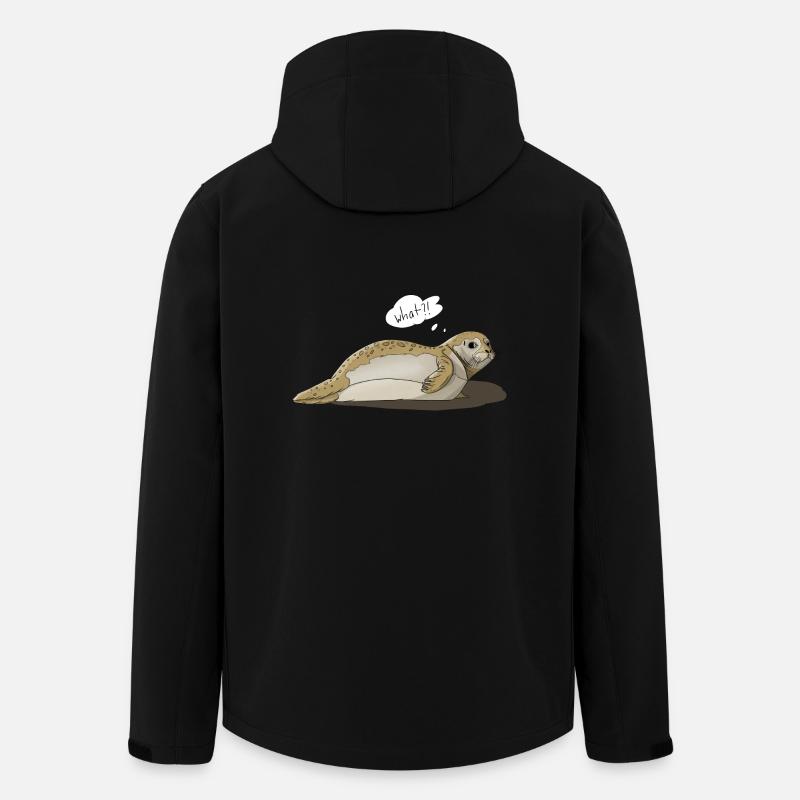 Robbe dit quoi?! - Veste softshell homme en polyester recyclé Stanley/Stella - noir