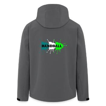 Lustiges Handball Tshirt Spruch Geschenk Männer - Recycelte Männer Softshell-Jacke von Stanley/Stella - Schwarz - Hinten - AI Model Male 185 light (185cm)