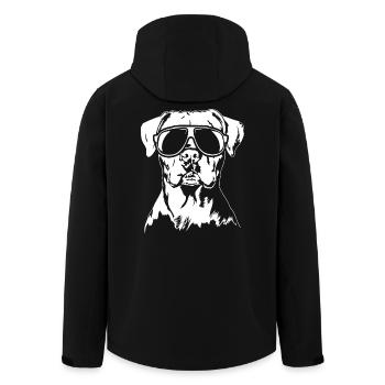 Dogue Argentino Cool Portrait Chien Chien Wilsigns - Veste softshell homme en polyester recyclé Stanley/Stella - noir - Dos - AI Model Male 185 light (185cm)