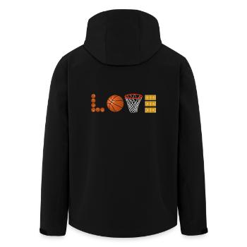 Love basketball sports slamdunk fan ball lovers - Men’s Recycled Softshell Jacket by Stanley/Stella - black - Back - AI Model Male 185 light (185cm)