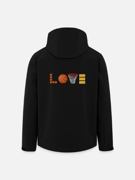 Love Basketball Sport Slamdunk Fan Ball Liebhaber - Recycelte Männer Softshell-Jacke von Stanley/Stella - Schwarz