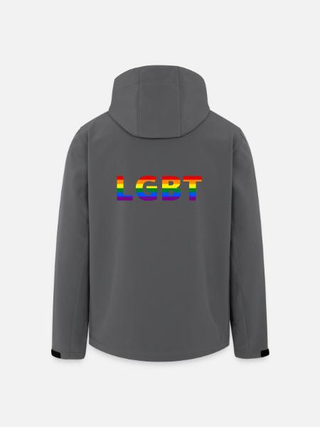 LGBT - Men’s Recycled Softshell Jacket by Stanley/Stella - black