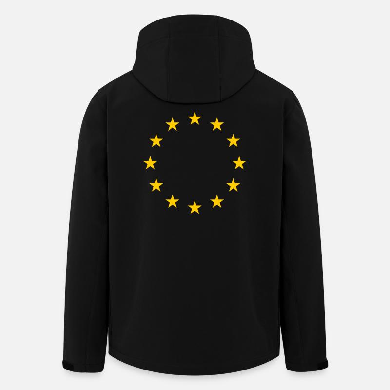 L’Europe - Veste softshell homme en polyester recyclé Discoverer Stanley/Stella - noir