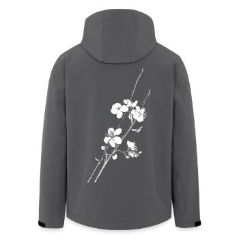 Branche des fleurs de cerisier - Veste softshell homme en polyester recyclé Stanley/Stella - noir - Dos - AI Model Male 185 light (185cm)