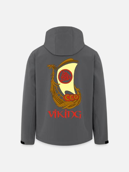 Wikingersymbol eines Drakkar - Recycelte Männer Softshell-Jacke von Stanley/Stella - Schwarz
