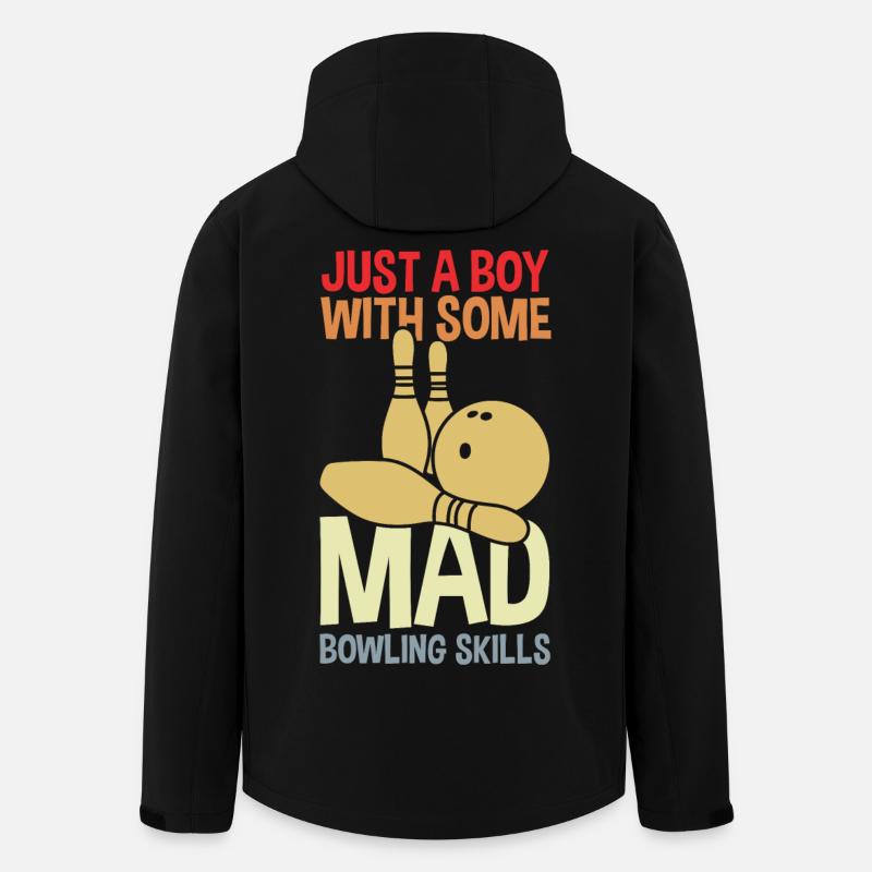 Lustiger Bowling Junge - Recycelte Männer Softshell-Jacke von Stanley/Stella - Schwarz