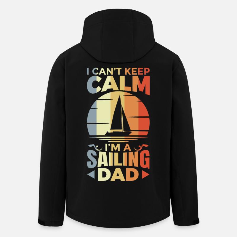 Segler Papa - Recycelte Männer Softshell-Jacke von Stanley/Stella - Schwarz