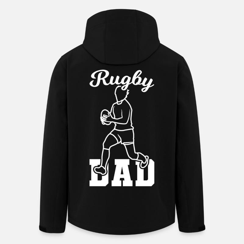 Rugby Dad - Men’s Recycled Softshell Jacket by Stanley/Stella - black