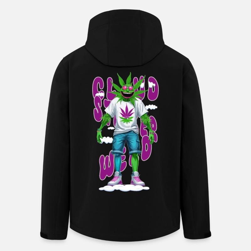Wolkenstürmer Weed - Recycelte Männer Softshell-Jacke von Stanley/Stella - Schwarz