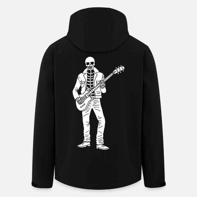 Guitarist skeleton (white) - Men’s Recycled Softshell Jacket by Stanley/Stella - black