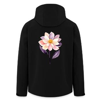 fleur B - Veste softshell homme en polyester recyclé Stanley/Stella - noir - Dos - AI Model Male 185 light (185cm)