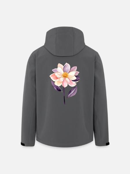 fleur B - Veste softshell homme en polyester recyclé Stanley/Stella - noir