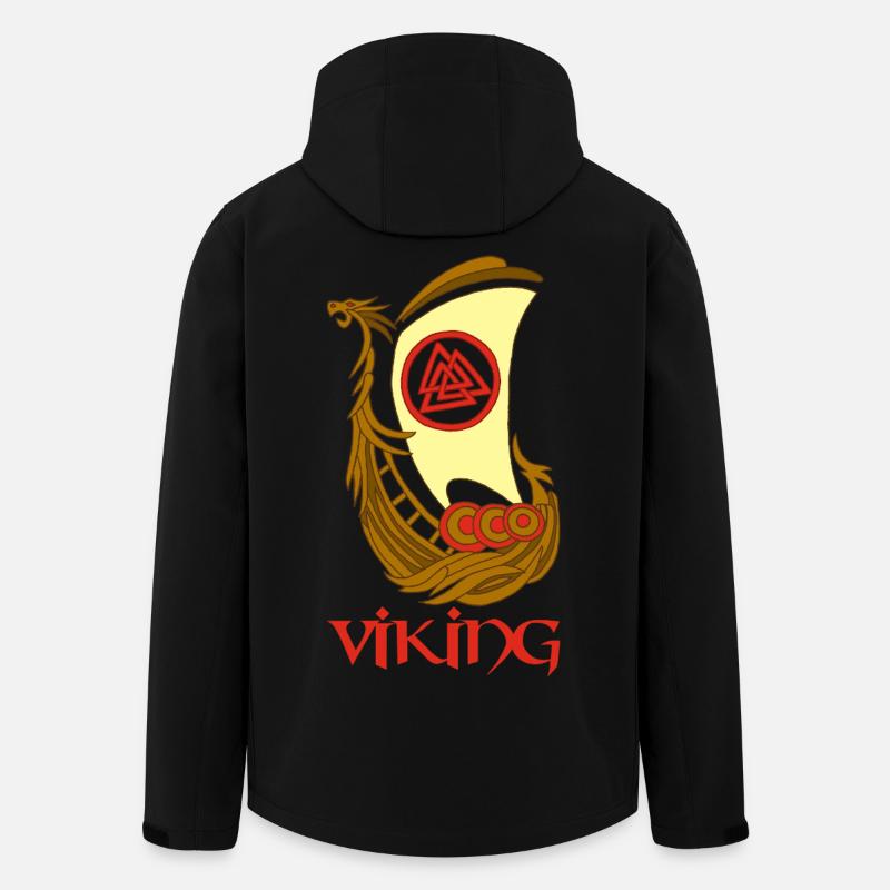 Viking Ship - Men’s Recycled Softshell Jacket by Stanley/Stella - black