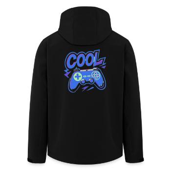 Neon Gaming Controller - Men’s Recycled Softshell Jacket by Stanley/Stella - black - Back - AI Model Male 185 light (185cm)