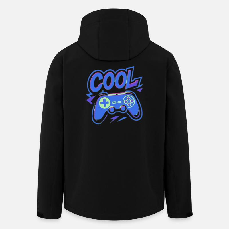 Neon Gaming Controller - Men’s Recycled Softshell Jacket by Stanley/Stella - black