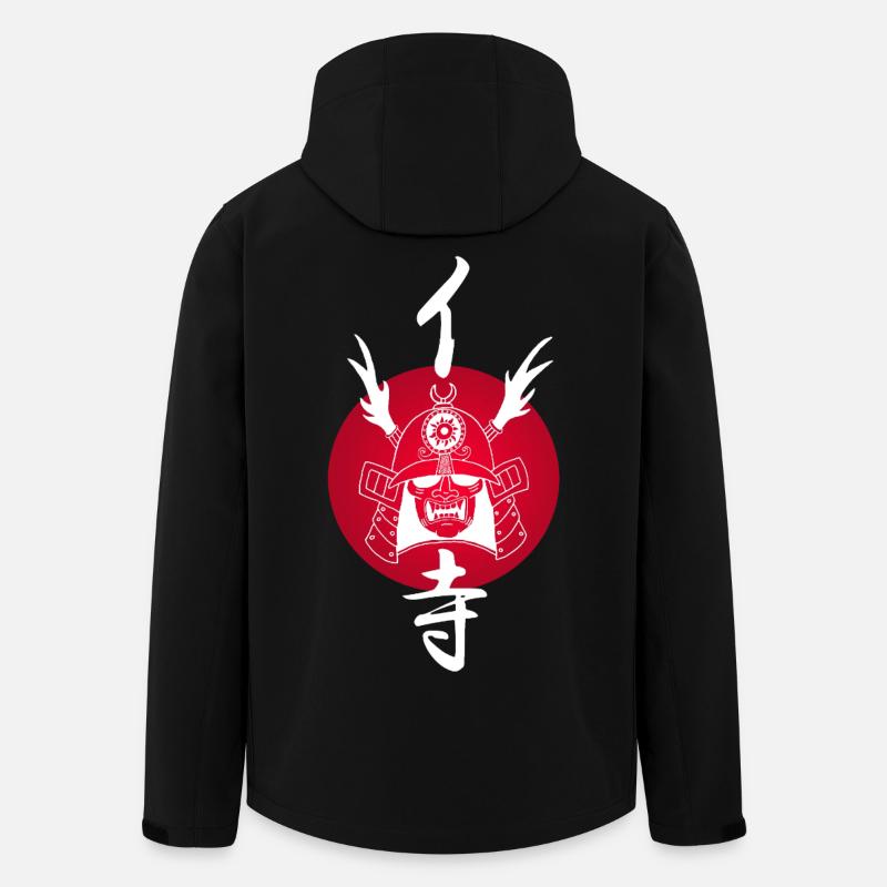 White Samurai and Red Sun - Men’s Recycled Softshell Jacket by Stanley/Stella - black