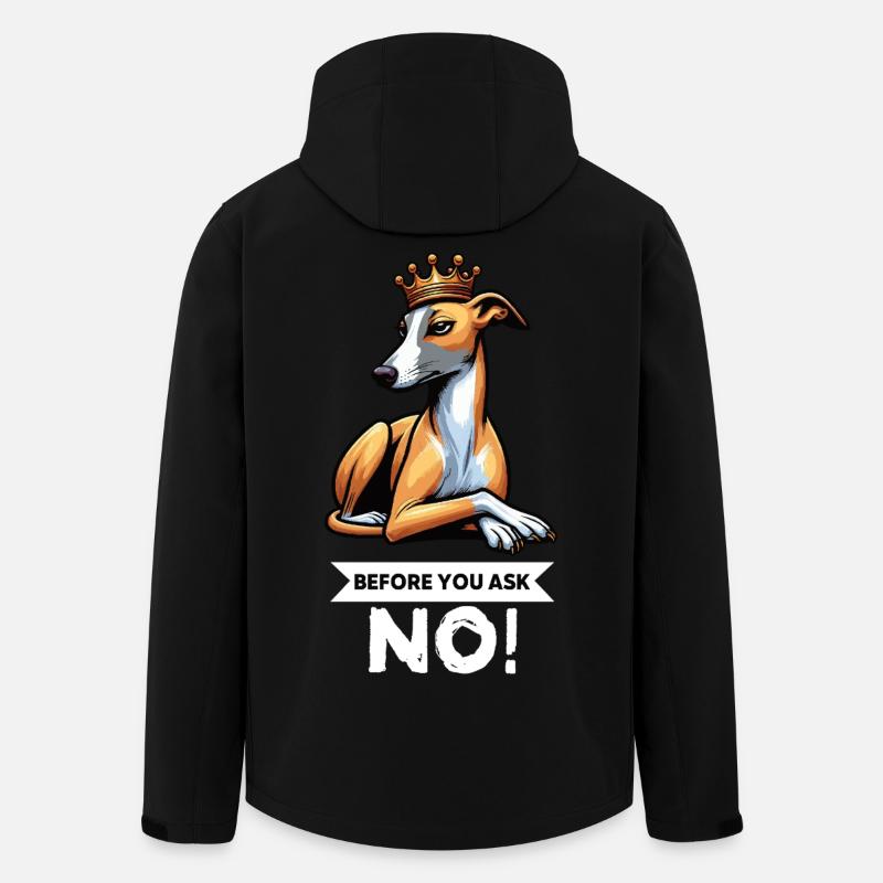 Before You Ask Whippet Windhund Whippets Windhunde - Recycelte Männer Softshell-Jacke von Stanley/Stella - Schwarz