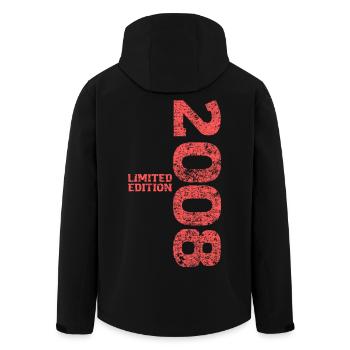 Édition limitée cadeau pour le 18e anniversaire 2008 - Veste softshell homme en polyester recyclé Stanley/Stella - noir - Dos - AI Model Male 185 light (185cm)