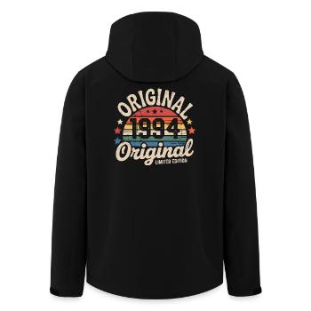 1994 Vintage Limited Edition Gift 1994 - Men’s Recycled Softshell Jacket by Stanley/Stella - black - Back - AI Model Male 185 light (185cm)
