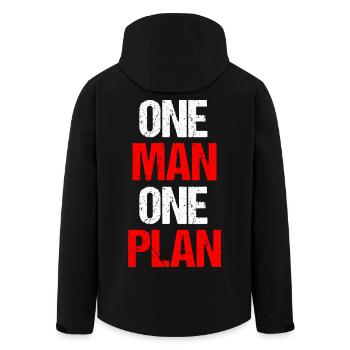 Motivation Saying Men - Men’s Recycled Softshell Jacket by Stanley/Stella - black - Back - AI Model Male 185 light (185cm)