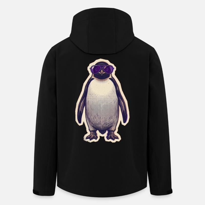 Pingouin avec lunettes de soleil - Veste softshell homme en polyester recyclé Stanley/Stella - noir