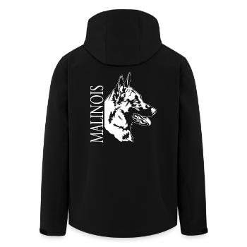 Malinois Portrait Hund Hunde Wilsigns - Recycelte Männer Softshell-Jacke von Stanley/Stella - Schwarz - Hinten - AI Model Male 185 light (185cm)