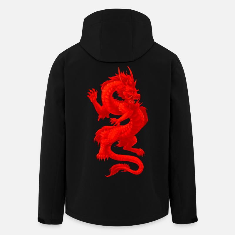Leuchtender Drache - Recycelte Männer Softshell-Jacke von Stanley/Stella - Schwarz