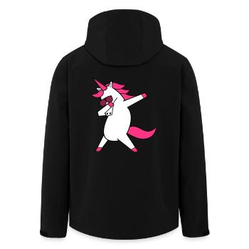 dabbing unicorn cool - Recycelte Männer Softshell-Jacke von Stanley/Stella - Schwarz - Hinten - AI Model Male 185 light (185cm)