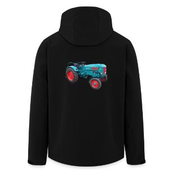 Hanomag Trecker - Recycelte Männer Softshell-Jacke von Stanley/Stella - Schwarz - Hinten - AI Model Male 185 light (185cm)