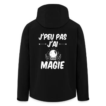 j'peux pas j'ai Magie humour Magicien minimaliste - Veste softshell homme en polyester recyclé Stanley/Stella - noir - Dos - AI Model Male 185 light (185cm)