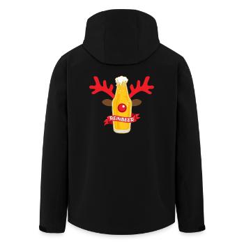 Reinbeer Noël Pun Costume Wordplay cadeau - Veste softshell homme en polyester recyclé Stanley/Stella - noir - Dos - AI Model Male 185 light (185cm)