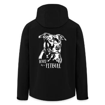 Aimé par un Pitbull American Pitbull Dogs Wilsigns - Veste softshell homme en polyester recyclé Stanley/Stella - noir - Dos - AI Model Male 185 light (185cm)