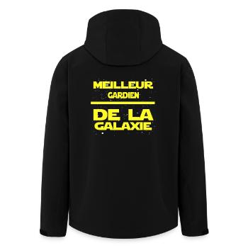Gardien - Veste softshell homme en polyester recyclé Stanley/Stella - noir - Dos - AI Model Male 185 light (185cm)