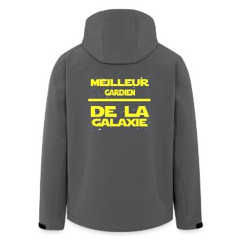 Gardien - Veste softshell homme en polyester recyclé Stanley/Stella - charbon - Dos - AI Model Male 185 light (185cm)