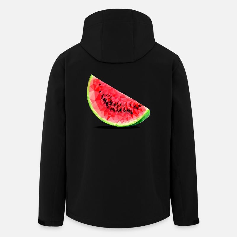 melon d'eau - Veste softshell homme en polyester recyclé Stanley/Stella - noir