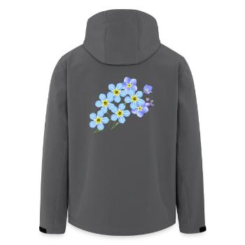 blumen flowers garden garten pflanzen plants - Recycelte Männer Softshell-Jacke von Stanley/Stella - Schwarz - Hinten - AI Model Male 185 light (185cm)