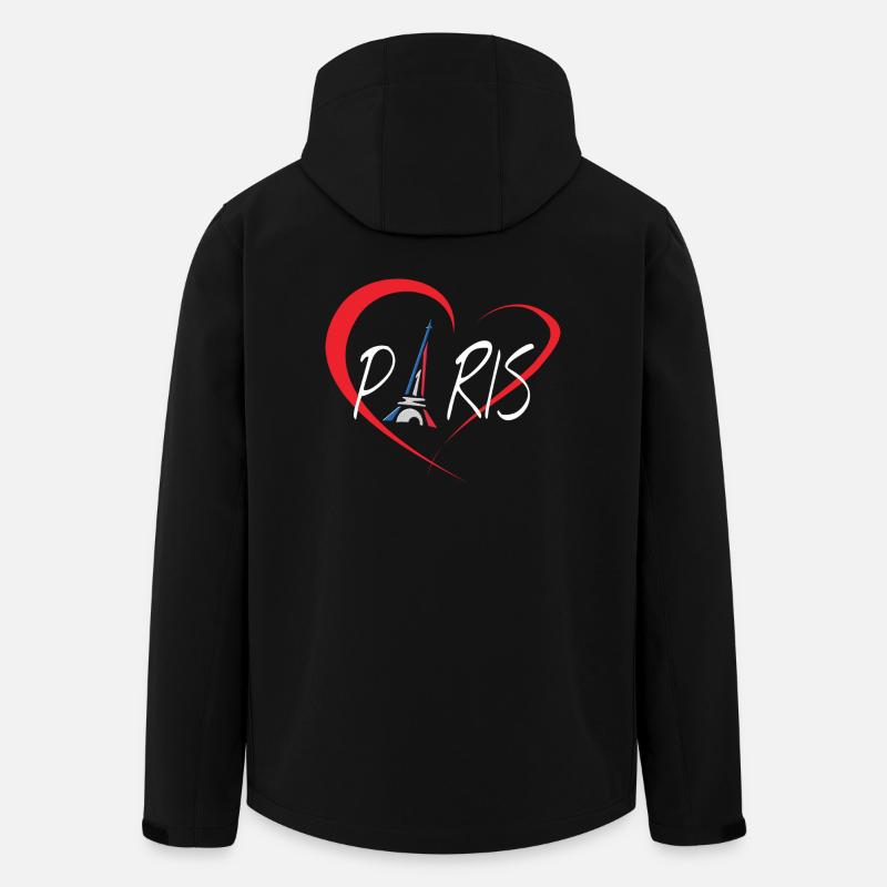 I Love Paris - Recycelte Männer Softshell-Jacke von Stanley/Stella - Schwarz