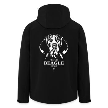 Beagle Maman Chien Chien Wilsigns - Veste softshell homme en polyester recyclé Stanley/Stella - noir - Dos - AI Model Male 185 light (185cm)
