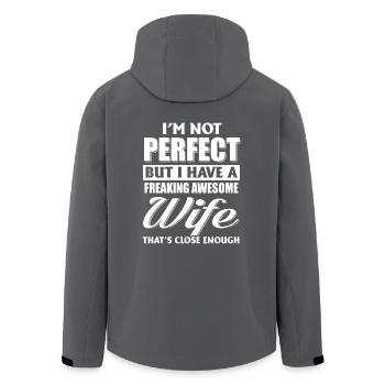 FREAKIN FANTASTISCHES FRAU SHIRT - Recycelte Männer Softshell-Jacke von Stanley/Stella - Anthrazit - Hinten - AI Model Male 185 light (185cm)