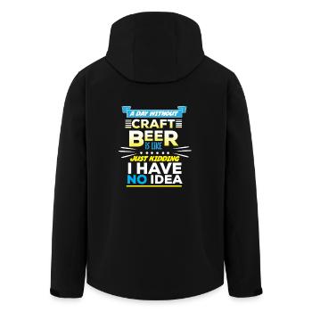 Lustige Trinksprüche - Lustiges Craft Bier Motiv - Recycelte Männer Softshell-Jacke von Stanley/Stella - Schwarz - Hinten - AI Model Male 185 light (185cm)