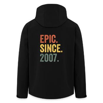Epic Depuis 2007 Année de naissance Anniversaire - Veste softshell homme en polyester recyclé Stanley/Stella - noir - Dos - AI Model Male 185 light (185cm)