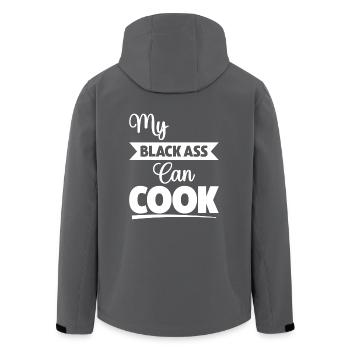 Mein schwarzer Arsch kann kochen - Recycelte Männer Softshell-Jacke von Stanley/Stella - Anthrazit - Hinten - AI Model Male 185 light (185cm)