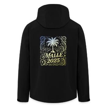Malle 2025 Palme Bunt - Recycelte Männer Softshell-Jacke von Stanley/Stella - Schwarz - Hinten - AI Model Male 185 light (185cm)