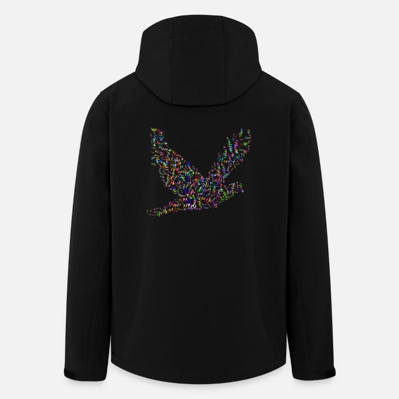 Friedenstaube - Recycelte Männer Softshell-Jacke von Stanley/Stella - Schwarz