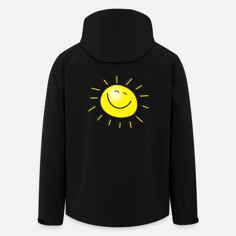 soleil arc-en-ciel nuages soleil météo cloud50 - Veste softshell homme en polyester recyclé Stanley/Stella - noir