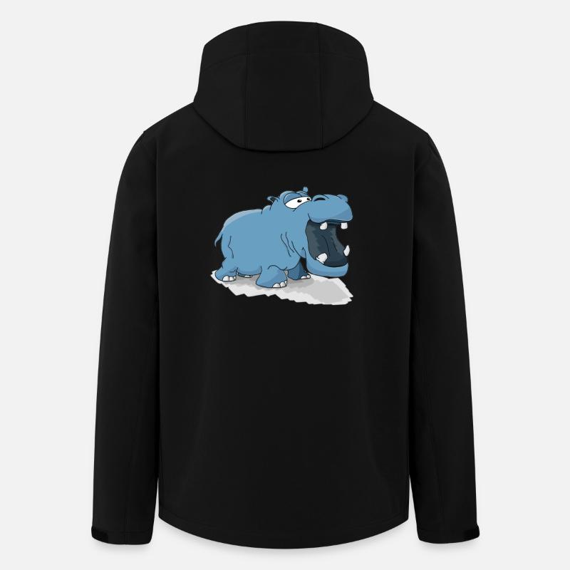 hippo - Recycelte Männer Softshell-Jacke von Stanley/Stella - Schwarz